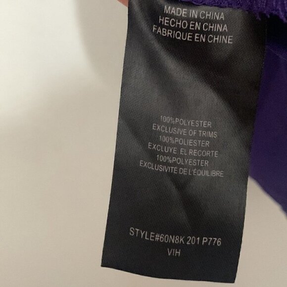 2B Bebe Purple Lace-Up Crop Top Y2K Revival Clubwear Festival Party Large - Picture 7 of 7